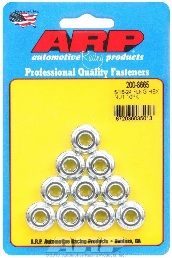 ARP   Hex Serrated Flange Nuts 5/16-24 (10)  ARP200-8665
