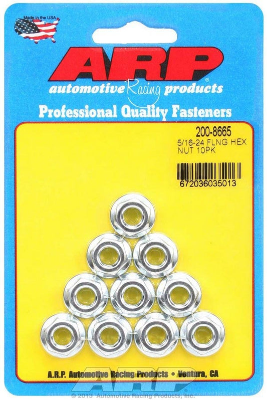 ARP   Hex Serrated Flange Nuts 5/16-24 (10)  ARP200-8665