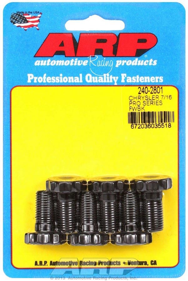 Arp Mopar Flywheel Bolt Kit - 7/16 MPN ARP240-2801 For Mopar V6