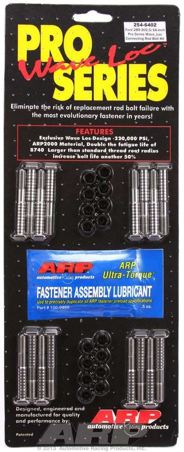 Arp SBF Rod Bolt Kit - Fits 289-302 w/5/16in MPN ARP254-6402 For Ford