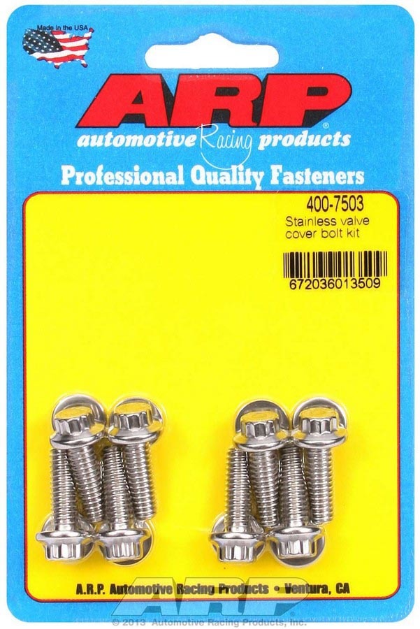 Arp   S/S Valve Cover Bolt Kit 1/4in- 20 12pt. (8)  ARP400-7503