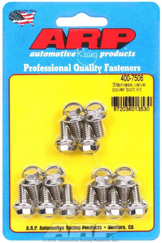 Arp   S/S Valve Cover Bolt Kit 1/4in- 20 6pt. (14)  ARP400-7506