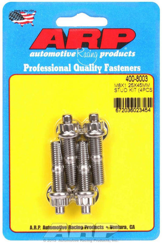 Arp S/S Stud Kit - (4) M8 x 1.25in x 45mm MPN ARP400-8003 For Universal use