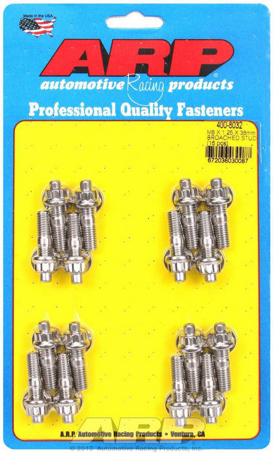Arp S/S Stud & Nut Kit (16) 8mm x 1.25in x 38mm MPN ARP400-8032 For Universal use