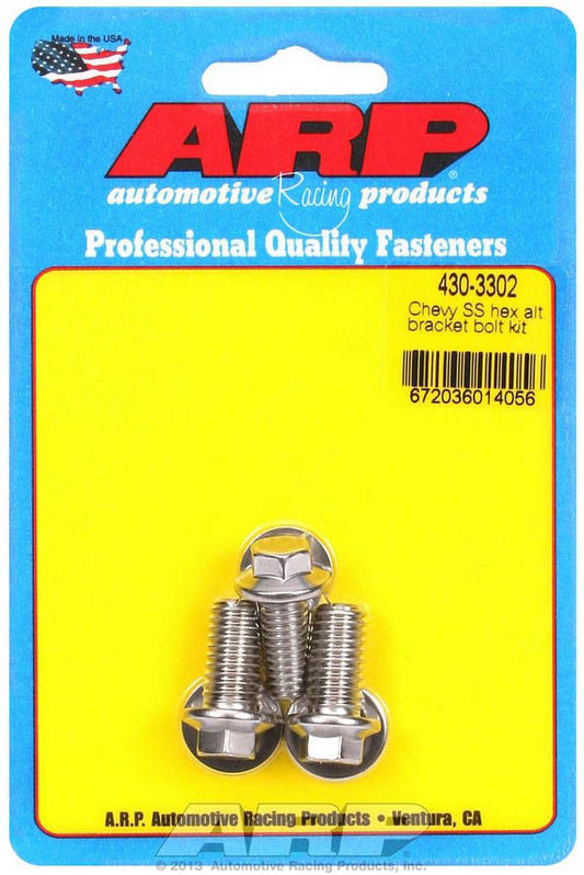 ARP   S/S Chevy Alternator Bracket Bolt Kit 6pt.  ARP430-3302