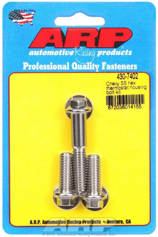 ARP   Chevy S/S Thermostat Housing Bolt Kit 6pt.  ARP430-7402