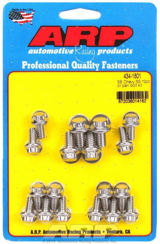 Arp   SBC S/S Oil Pan Bolt Kit 12pt.  ARP434-1801