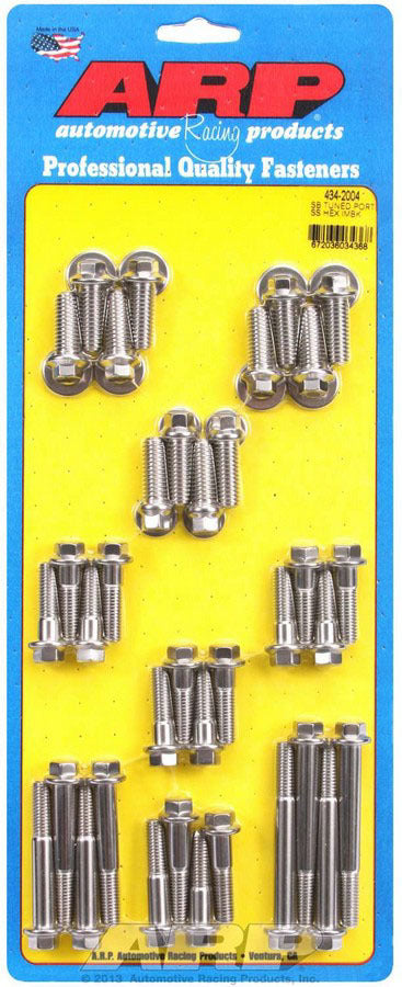 Arp SBC S/S Intake Bolt Kit 6pt. MPN ARP434-2004 For Chevy, GM