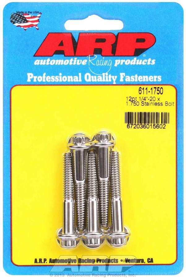 ARP   S/S Bolt Kit - 12pt. (5) 1/4-20 x 1.750  ARP611-1750