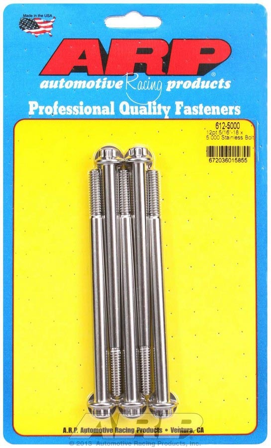 ARP   S/S Bolt Kit - 12pt. (5) 5/16-18 x 5.000  ARP612-5000