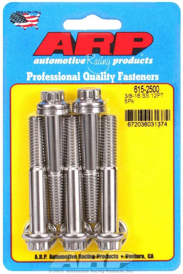 ARP   SS Bolt Kit - 12pt 5pk 3/8 x 2.500  ARP615-2500