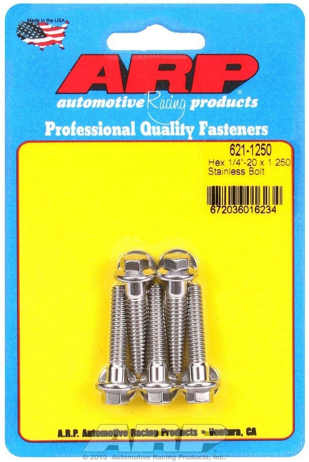 Arp   S/S Bolt Kit - 6pt. (5) 1/4-20 x 1.250  ARP621-1250