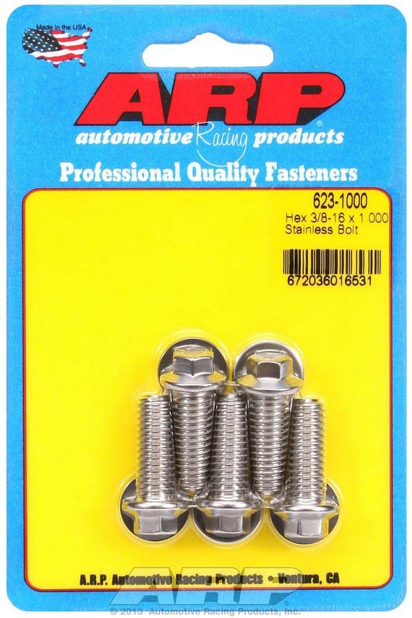 Arp   S/S Bolt Kit - 6pt. (5) 3/8-16 x 1.000  ARP623-1000