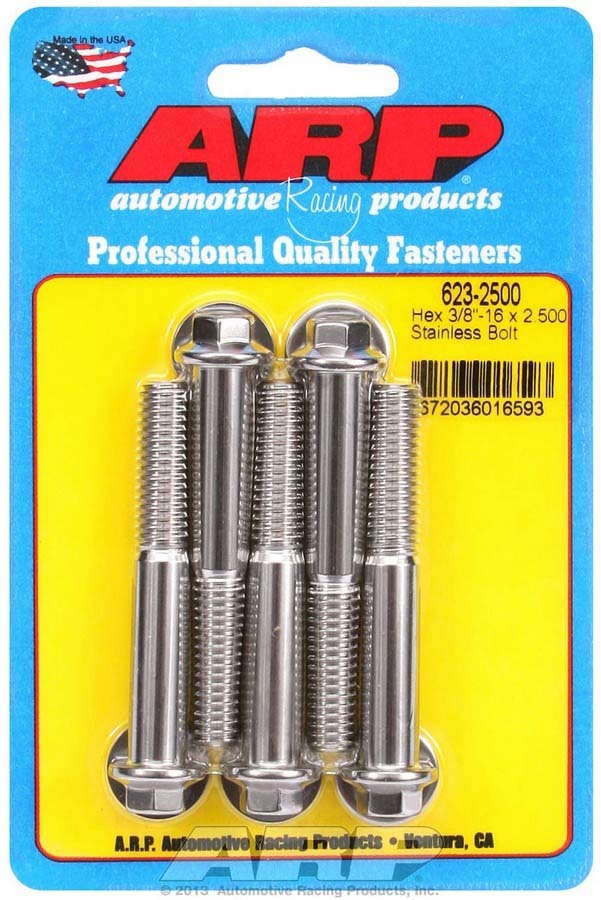 Arp   S/S Bolt Kit - 6pt. (5) 3/8-16 x 2.500  ARP623-2500