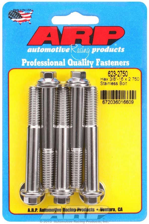 Arp   S/S Bolt Kit - 6pt. (5) 3/8-16 x 2.750  ARP623-2750