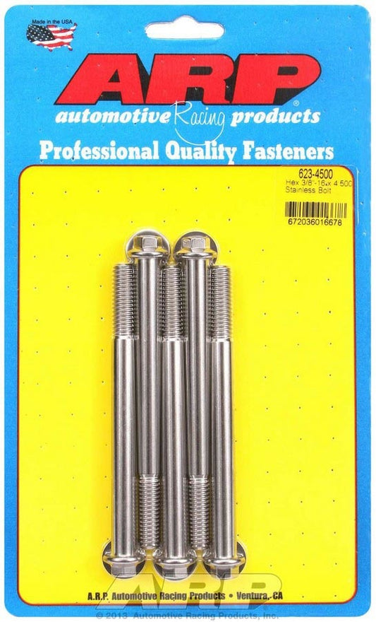 ARP   S/S Bolt Kit - 6pt. (5) 3/8-16 x 4.500  ARP623-4500