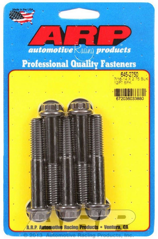 Arp Bolt Kit - 12pt 5pk 7/16-14 x 2.750 MPN ARP645-2750 For Universal use
