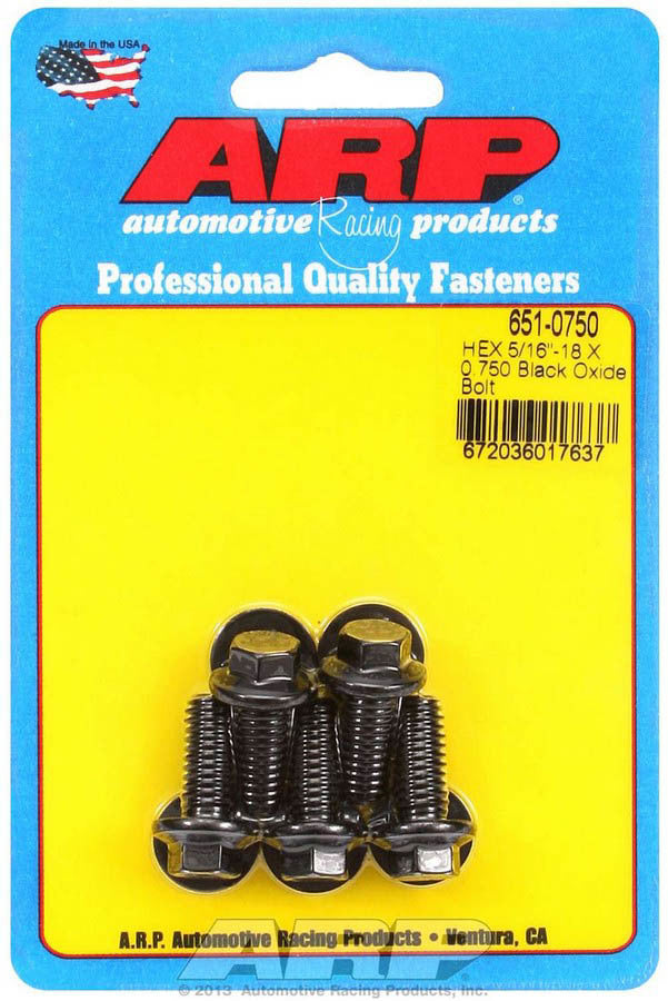ARP   Bolt Kit - 6pt. (5) 5/16-18 x .750  ARP651-0750