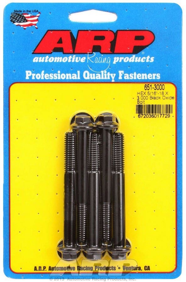 Arp Bolt Kit - 6pt 5pk 5/16-18 x 3.000 MPN ARP651-3000 For Universal use