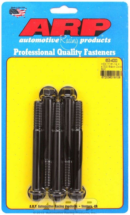 Arp Bolt Kit - 6pt. (5) 7/16-14 x 4.000 MPN ARP653-4000 For Universal use