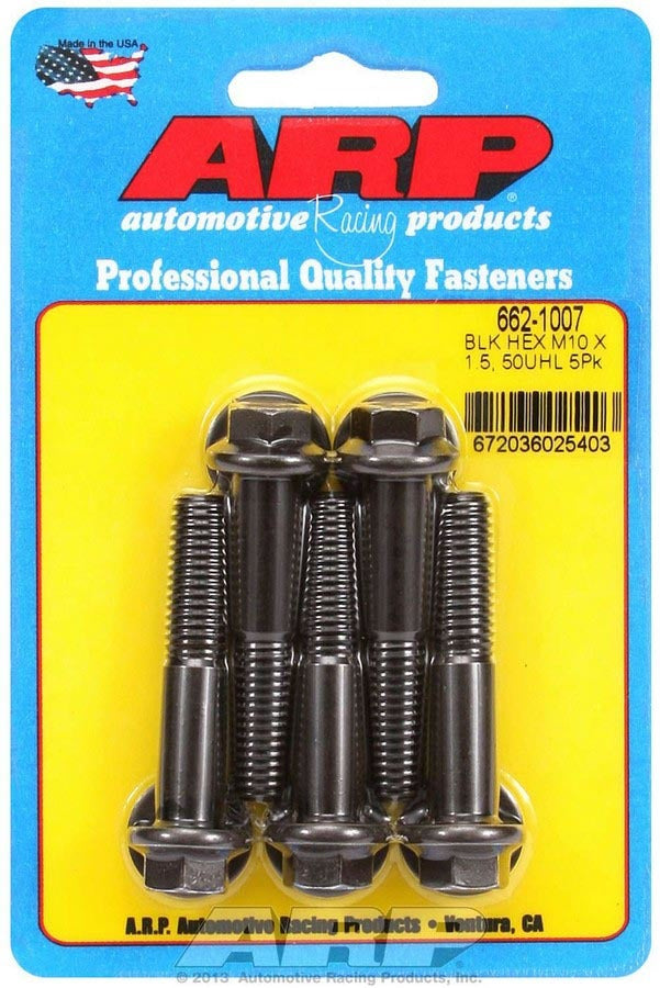 Arp Bolt Kit - 6pt. (5pk) 10mm x 1.5 x 50mm MPN ARP662-1007 For Universal use