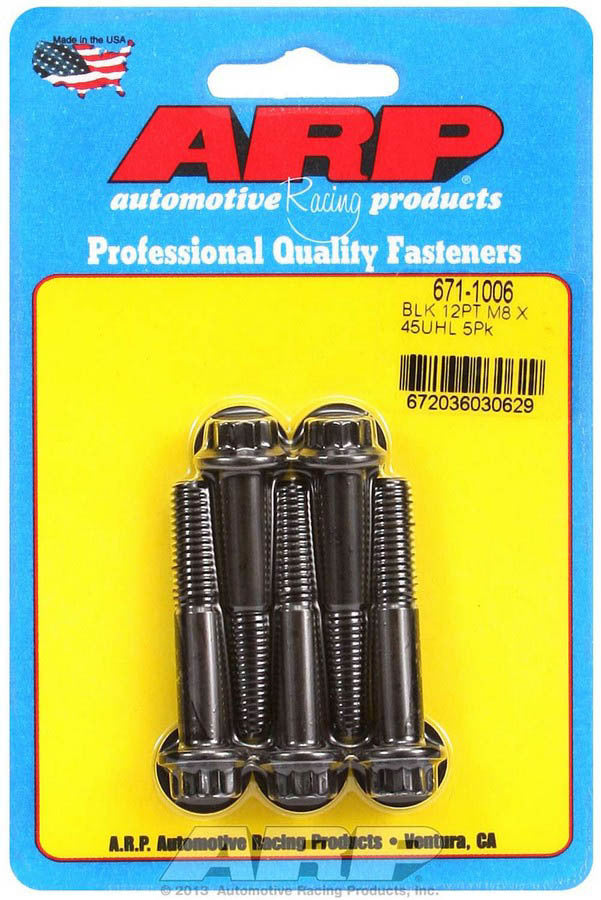 ARP   Bolt Kit - 12pt. (5) 8mm x 1.25 x 45mm  ARP671-1006