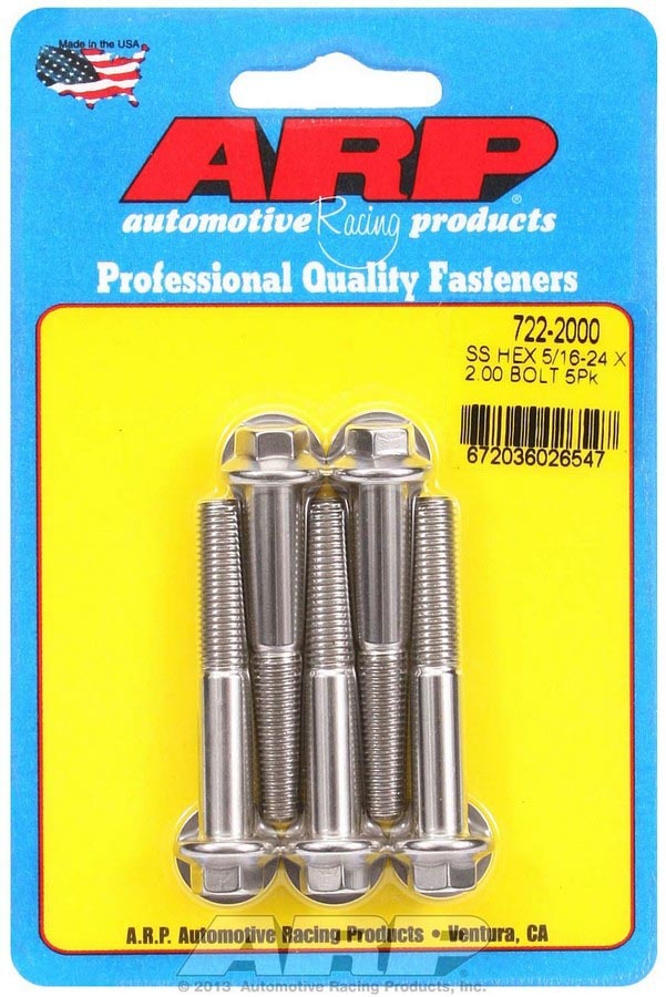 ARP   Bolt Kit - SS 6pt 5pk 5/16-24 x 2.000  ARP722-2000
