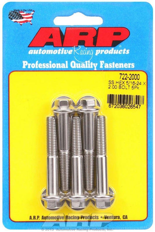 ARP   Bolt Kit - SS 6pt 5pk 5/16-24 x 2.000  ARP722-2000