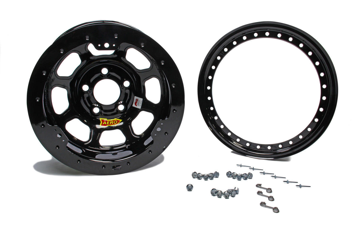 Aero Race Wheels   15x10 4in 5.00 Black Beadlock  ARW53-105040B