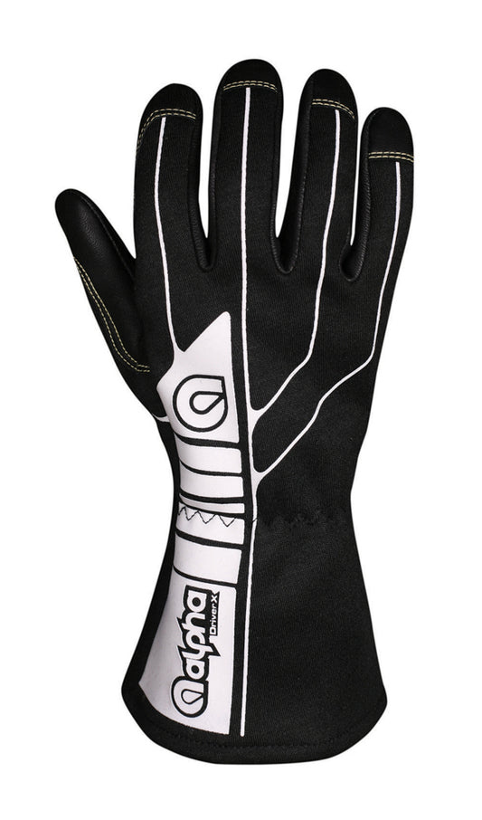 Alpha Gloves   Glove Driver X Black Large SFI 3.3/1  ASCAGD1-01-L