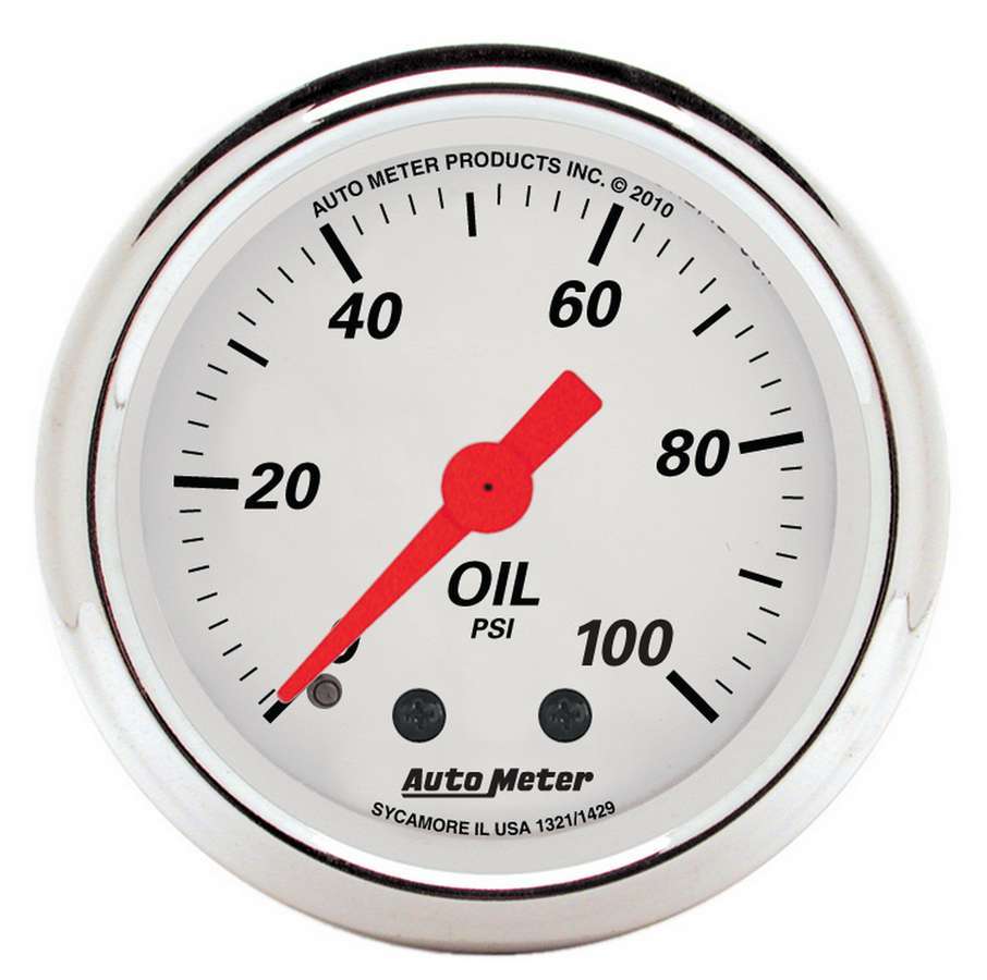 Autometer   2-1/16 A/W Oil Pressure Gauge 0-100psi  ATM1321