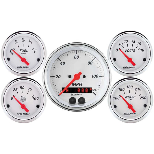 Autometer Arctic White Gauge Kit w/GPS Speedo MPN ATM1350