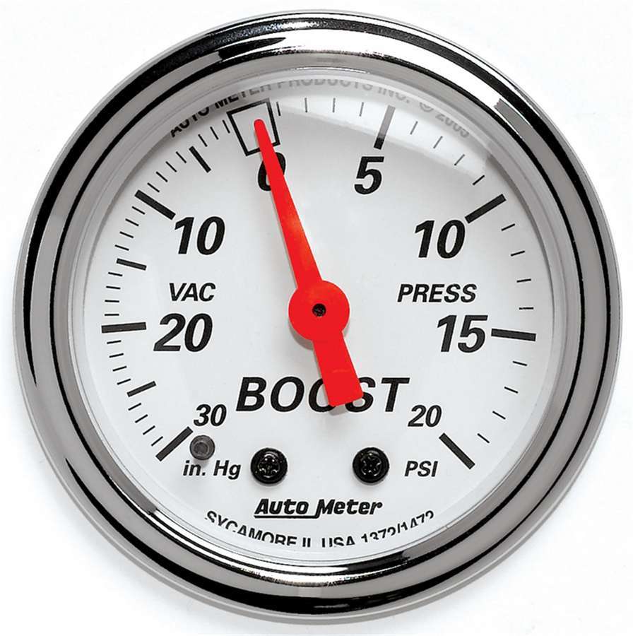 Autometer   Artic White Boost/Vacuum Gauge  ATM1372