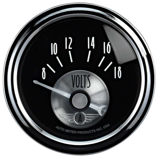 Autometer 2-1/16 Voltmeter 8-18V Prestige Black Series MPN ATM2093