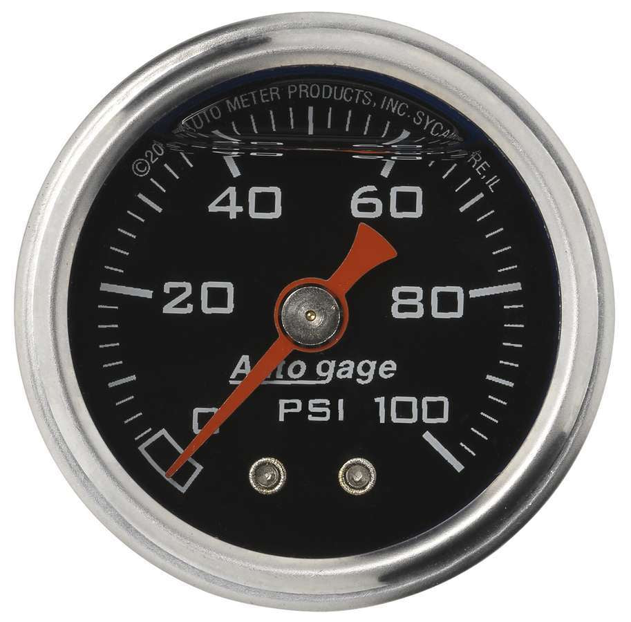 Autometer   1-1/2in Pressure Gauge - 0-100psi - Black Face  ATM2174