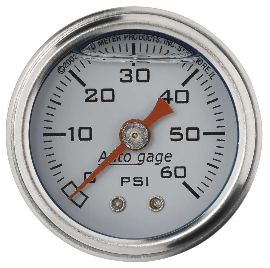 Autometer 1-1/2in Pressure Gauge 0-60psi- White MPN ATM2176