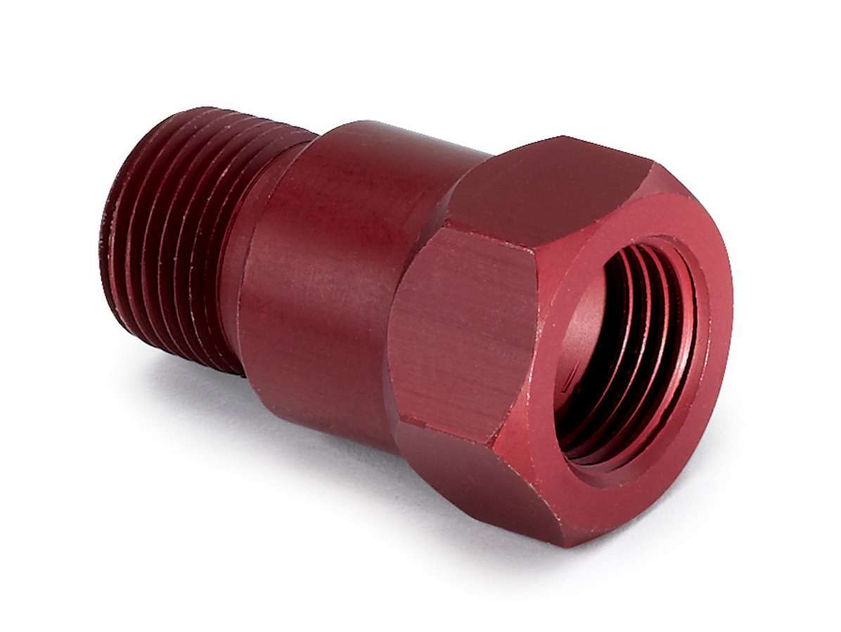 Autometer   3/8in Npt Aluminum Temp. Adapter Fitting - Red  ATM2272