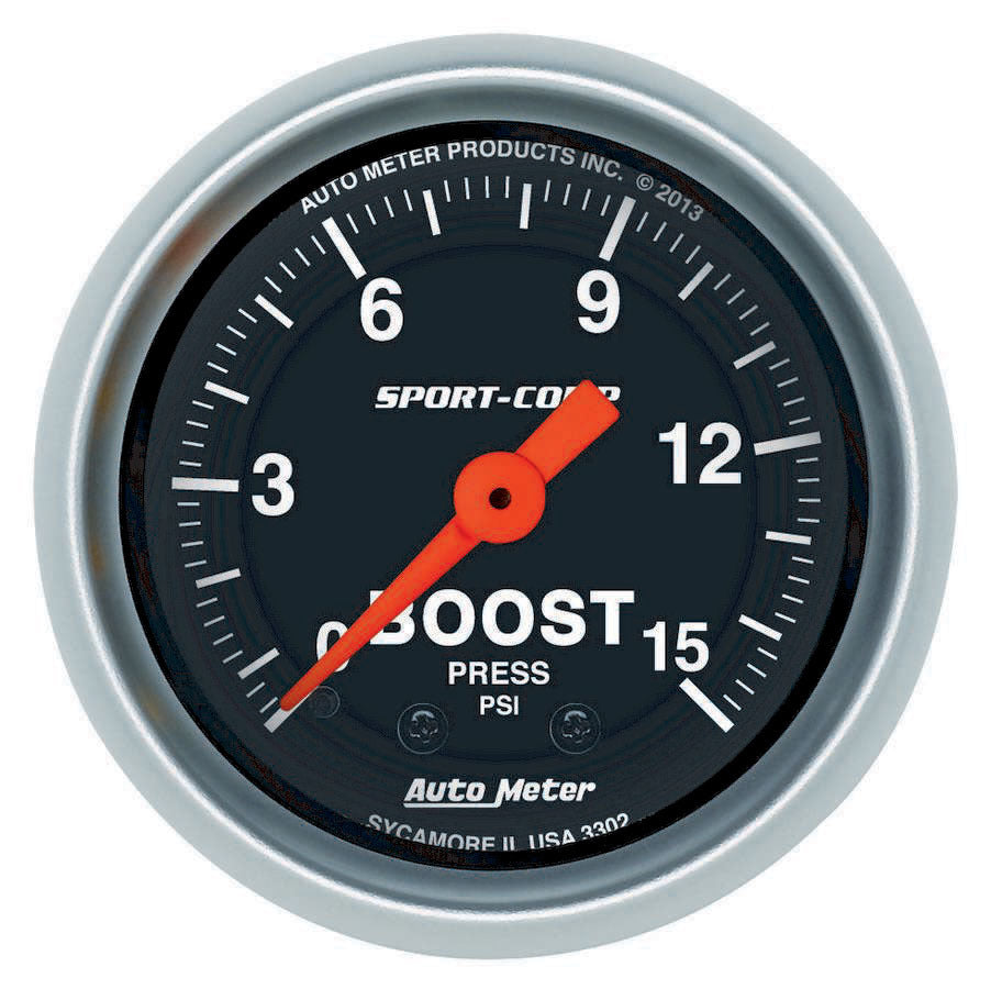Autometer 2-1/16 S/C Boost Gauge 0-15 PSI MPN ATM3302
