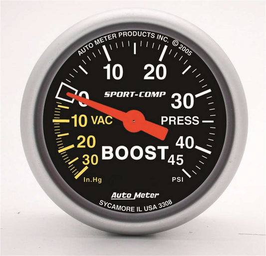 Autometer 2-1/16in S/C Boost/Vac Gauge MPN ATM3308