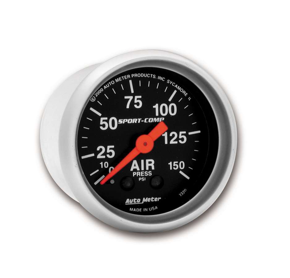 Autometer 2-1/16in S/C Air Press. Gauge 0-150psi MPN ATM3320