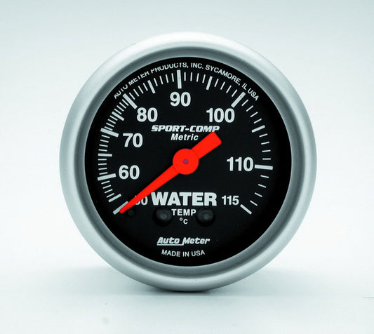 Autometer 2-5/8 S/C Water Temp Gauge - Metric MPN ATM3332-M