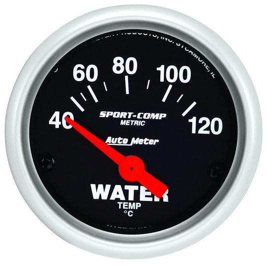 Autometer 2-1/16 Mini Sport Comp Water Temp Gauge -Metric MPN ATM3337-M