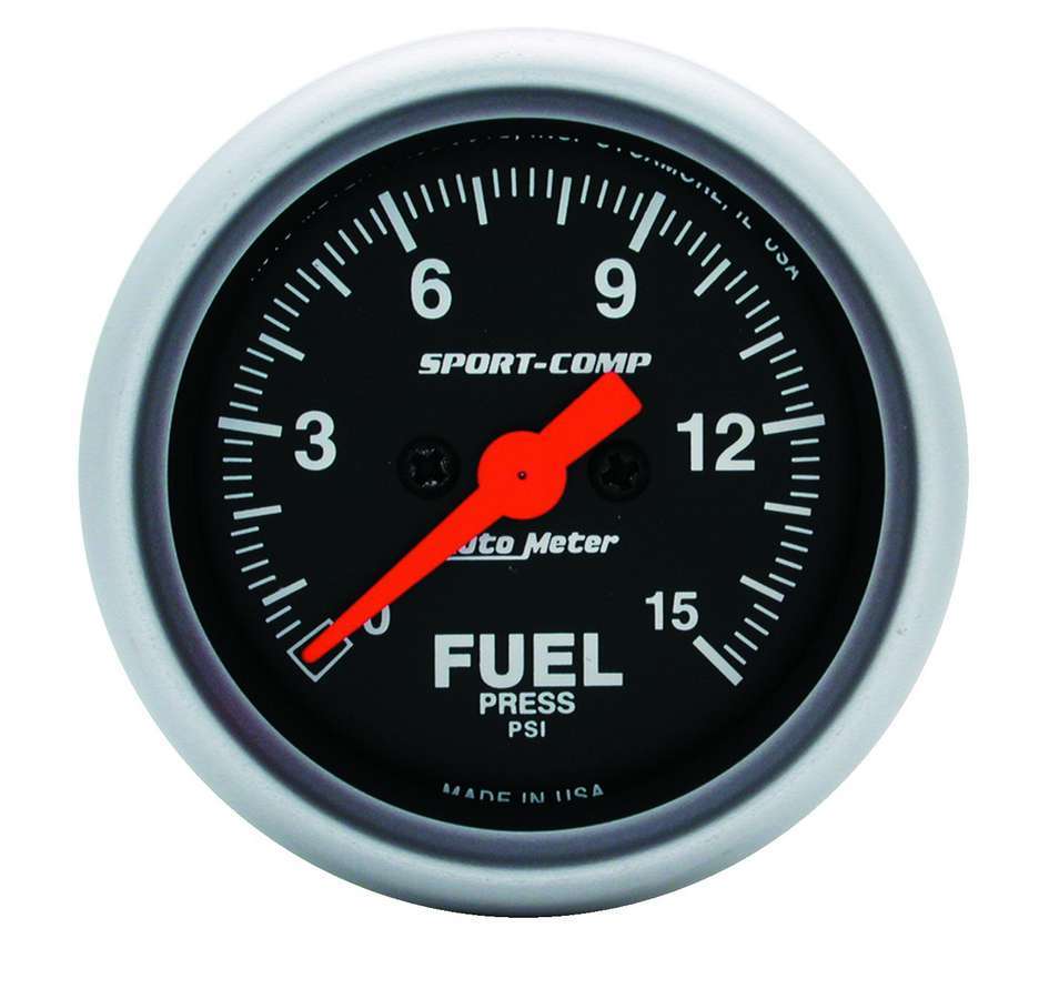 Autometer Sport Comp 2 1/16in Fuel 0-15 PSI Elec. MPN ATM3361
