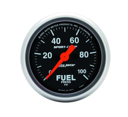 Autometer Sport Comp 2 1/16in Fuel 0-100 PSI Elec. MPN ATM3363