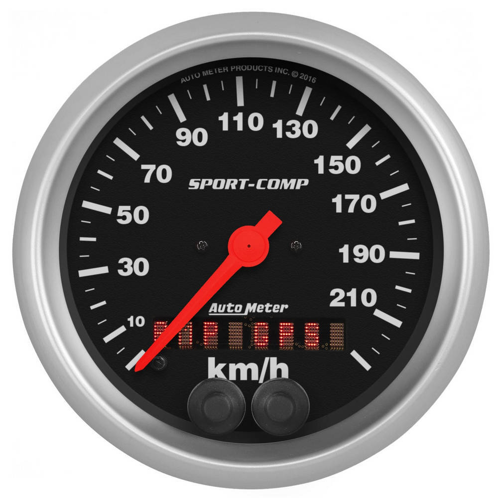Autometer Speedometer 3-3/8in 225KM/H Sport-Comp MPN ATM3982-M