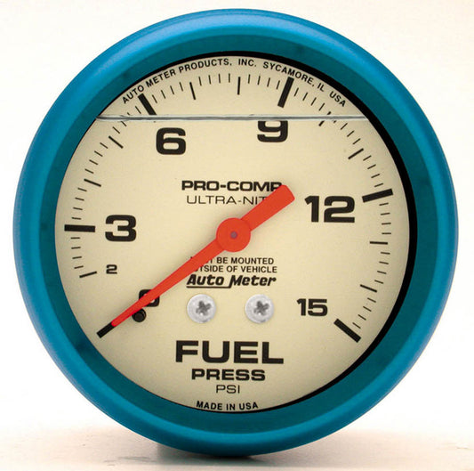 Autometer 2-5/8 Ultra-Nite F/P Gauge 0-15psi MPN ATM4211