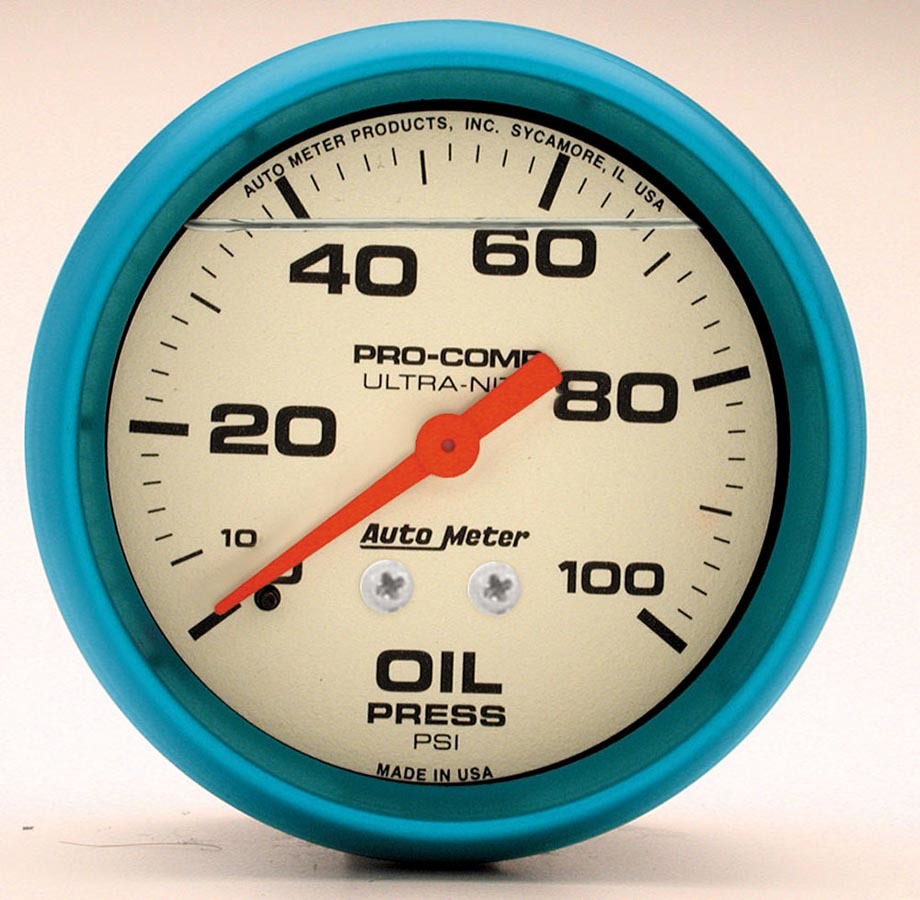 Autometer 2-5/8 Ultra-Nite Oil Press. Gauge 0-100psi MPN ATM4221