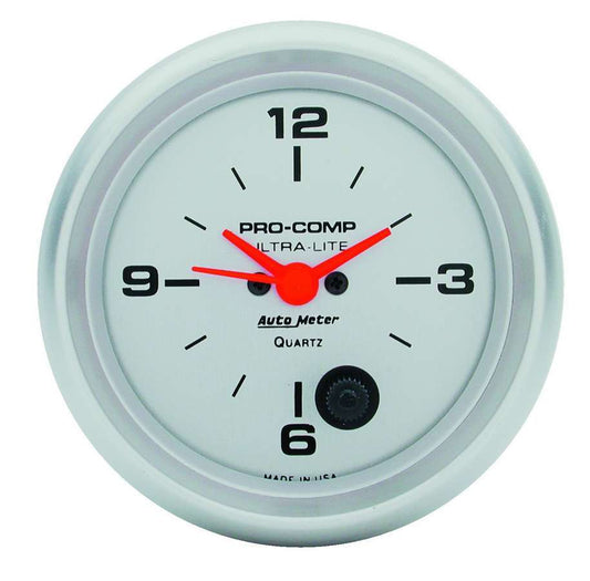 Autometer 2-5/8in Ultra-Lite Clock MPN ATM4485