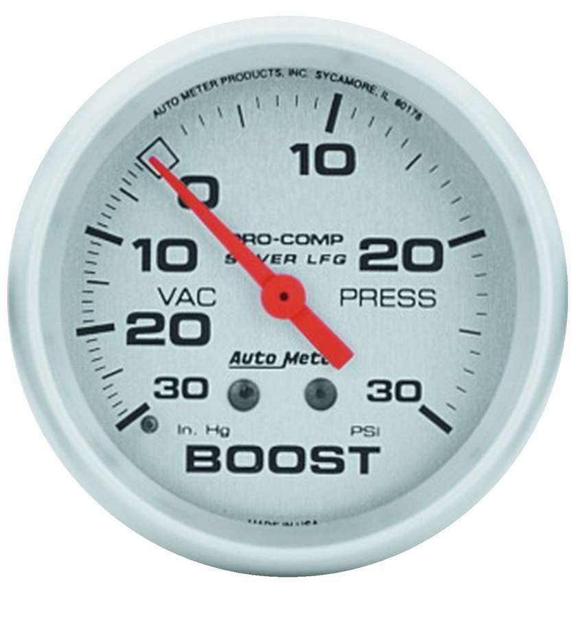 Autometer U/L 2-5/8in Silver Liq-Fill Boost 30/30 MPN ATM4603