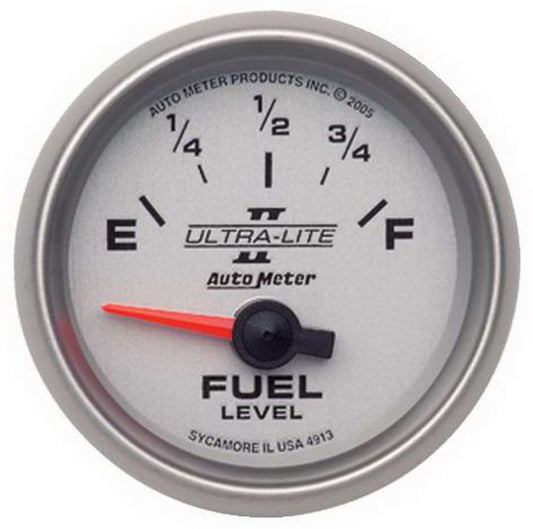 Autometer 2-1/16in U/L II Fuel Level Gauge 0-90ohms MPN ATM4913